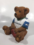 Very Hard To Find Seattle Seahawks NFL Football Team 7" Tall Resin Teddy Bear Coin Bank Sports Team Collectible