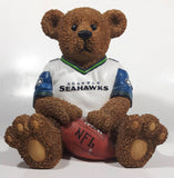 Very Hard To Find Seattle Seahawks NFL Football Team 7" Tall Resin Teddy Bear Coin Bank Sports Team Collectible