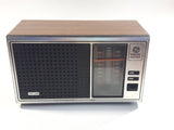 Vintage General Electric Model No. 7-4115B AM/FM Radio with Walnut Grain Wood Finish