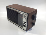 Vintage General Electric Model No. 7-4115B AM/FM Radio with Walnut Grain Wood Finish