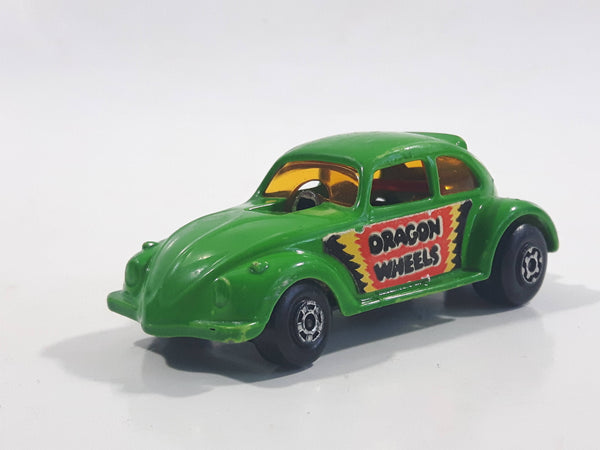 Vintage 1972 Lesney Matchbox No. 43 VW Volkswagen Dragster Lime Green Dragon Wheels Die Cast Toy Car Vehicle