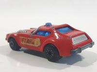 Vintage 1978 Matchbox Lesney Superfast No. 64 Fire Chief Red Die Cast Toy Car Firefighting Vehicle