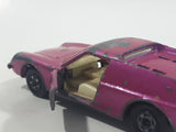 Vintage 1969 Lesney Matchbox Superfast No. 5 Lotus Europa Magenta Pink Purple Die Cast Toy Car Vehicle with Opening Doors