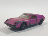 Vintage 1969 Lesney Matchbox Superfast No. 5 Lotus Europa Magenta Pink Purple Die Cast Toy Car Vehicle with Opening Doors