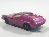 Vintage 1969 Lesney Matchbox Superfast No. 5 Lotus Europa Magenta Pink Purple Die Cast Toy Car Vehicle with Opening Doors