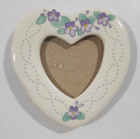 1987 Terragrafics Miniature Heart Shaped Picture Frame Fridge Magnet