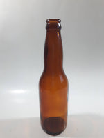 Vintage Brown Amber Glass 9" Tall Glass Beer Bottle Made in Canada