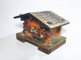 Vintage Bavarian Style Wood House Shaped Earring Small Trinket Box