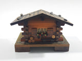 Vintage Bavarian Style Wood House Shaped Earring Small Trinket Box