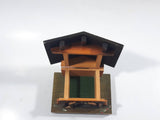 Vintage Bavarian Style Wood House Shaped Earring Small Trinket Box