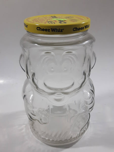 1989 Kraft Cheez Whiz Nintendo Super Mario Bros. Glass Character Shaped Jar Bottle with Lid