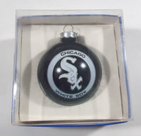 1990 MLB Major League Baseball Sports Collector Series Chicago White Sox Black Bulb Glass Christmas Tree Ornament New in Package