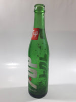 Vintage 1970s 7-UP Soda Beverage 10 Fluid Ounces Green Glass Bottle