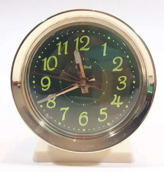 Vintage Cardinal Glow in The Dark Windup Alarm Clock