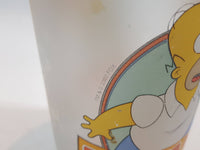 2002 The Simpsons Homer Simpson Flaming Moe Fire Made It Better 6" Tall Frosted Glass Cup