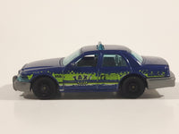 2016 Matchbox City 2006 Ford Crown Victoria LAX Taxi Blue Die Cast Toy Car Vehicle - Los Angeles Airport Taxi