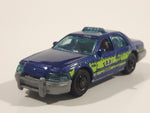 2016 Matchbox City 2006 Ford Crown Victoria LAX Taxi Blue Die Cast Toy Car Vehicle - Los Angeles Airport Taxi