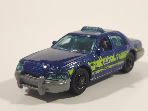 2016 Matchbox City 2006 Ford Crown Victoria LAX Taxi Blue Die Cast Toy Car Vehicle - Los Angeles Airport Taxi