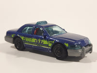 2016 Matchbox City 2006 Ford Crown Victoria LAX Taxi Blue Die Cast Toy Car Vehicle - Los Angeles Airport Taxi