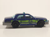 2016 Matchbox City 2006 Ford Crown Victoria LAX Taxi Blue Die Cast Toy Car Vehicle - Los Angeles Airport Taxi