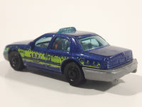 2016 Matchbox City 2006 Ford Crown Victoria LAX Taxi Blue Die Cast Toy Car Vehicle - Los Angeles Airport Taxi