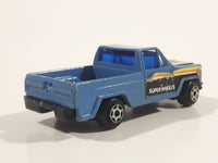 Rare 1988 Super Wheels Blue Pickup Truck Die Cast Toy Car Vehicle