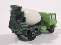 Vintage Yatming Cement Mixer Truck Dark Green Lime Green White Die Cast Toy Car Vehicle