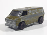 Vintage 1976 Hot Wheels Flying Colors Khaki Kooler Super Van Olive Army Green U.S. Military Police Die Cast Toy Car Vehicle RL - Hong Kong