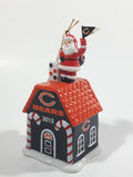 2015 The Danbury Mint Chicago Bears NFL Football Team Santa Christmas Gingerbread House Ceramic Ornament