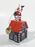 2015 The Danbury Mint Chicago Bears NFL Football Team Santa Christmas Gingerbread House Ceramic Ornament