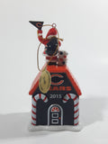 2015 The Danbury Mint Chicago Bears NFL Football Team Santa Christmas Gingerbread House Ceramic Ornament