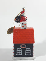 2015 The Danbury Mint Chicago Bears NFL Football Team Santa Christmas Gingerbread House Ceramic Ornament