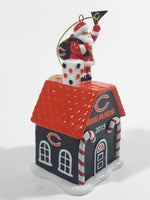 2015 The Danbury Mint Chicago Bears NFL Football Team Santa Christmas Gingerbread House Ceramic Ornament