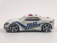 2013 Toys R Us Fast Lane EA-001 Police Cop Car White Silver Die Cast Toy Car Vehicle