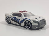 2013 Toys R Us Fast Lane EA-001 Police Cop Car White Silver Die Cast Toy Car Vehicle