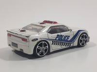 2013 Toys R Us Fast Lane EA-001 Police Cop Car White Silver Die Cast Toy Car Vehicle