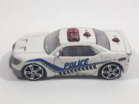 2013 Toys R Us Fast Lane EA-001 Police Cop Car White Silver Die Cast Toy Car Vehicle