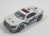 2013 Toys R Us Fast Lane EA-001 Police Cop Car White Silver Die Cast Toy Car Vehicle