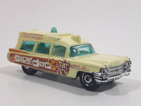 2012 Matchbox Beach 1963 Cadillac Ambulance Cream Light Yellow 1:81 Scale Die Cast Toy Car Vehicle