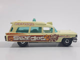 2012 Matchbox Beach 1963 Cadillac Ambulance Cream Light Yellow 1:81 Scale Die Cast Toy Car Vehicle