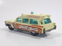 2012 Matchbox Beach 1963 Cadillac Ambulance Cream Light Yellow 1:81 Scale Die Cast Toy Car Vehicle