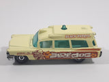 2012 Matchbox Beach 1963 Cadillac Ambulance Cream Light Yellow 1:81 Scale Die Cast Toy Car Vehicle