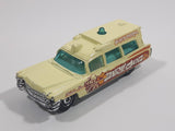 2012 Matchbox Beach 1963 Cadillac Ambulance Cream Light Yellow 1:81 Scale Die Cast Toy Car Vehicle