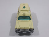 2012 Matchbox Beach 1963 Cadillac Ambulance Cream Light Yellow 1:81 Scale Die Cast Toy Car Vehicle