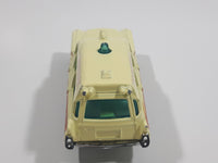 2012 Matchbox Beach 1963 Cadillac Ambulance Cream Light Yellow 1:81 Scale Die Cast Toy Car Vehicle