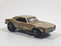 2008 Hot Wheels General Motors 1967 Camaro Metalflake Gold Die Cast Toy Car Vehicle w/ Opening Hood