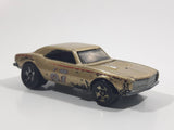 2008 Hot Wheels General Motors 1967 Camaro Metalflake Gold Die Cast Toy Car Vehicle w/ Opening Hood