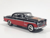 2000 Johnny Lightning 1955 Chrysler 300C Coca-Cola Santa Claus Black Red Die Cast Toy Car Vehicle with Opening Hood