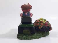 Enesco John Deere Mary's Moo Moos "Always Take A Mow-Ment To Sit And Smell The Flowers" Lawn Tractor Highly Detailed Heavy Resin Ornament
