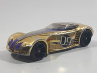 2009 Hot Wheels Track Stars Covelight Gold Chrome #09 Die Cast Toy Car Vehicle